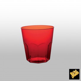 Plastic Cup PS Red Clear Ø7,3cm 220ml (1000 Units)