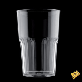 Plastic Glass SAN Reusable "Granity" Clear 400 ml (75 Units)