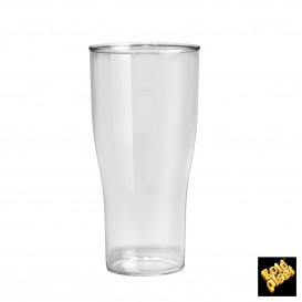 Plastic Pint Glass SAN Reusable Clear 400ml (80 Units)