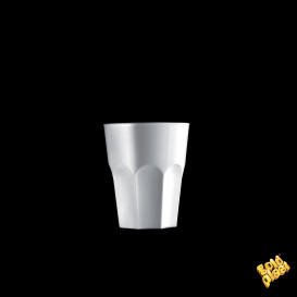 Plastic Shot SAN Reusable White 40ml (6 Units) 