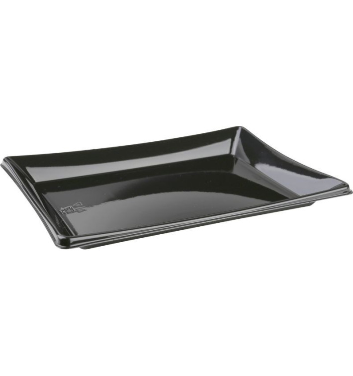 Plastic Platter Black 12x16cm (300 Uds) Plastic Platter Black 12x16cm (300 Uds)
