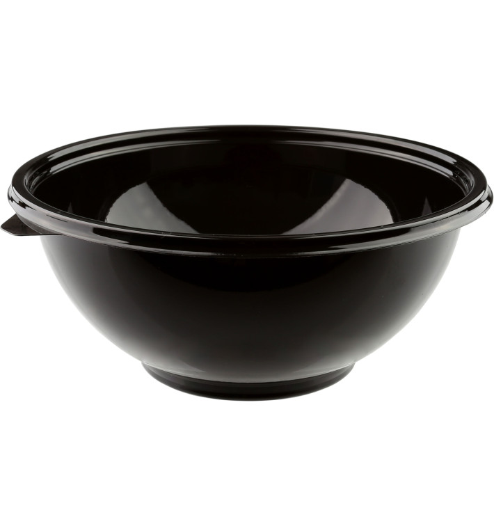 Plastic Bowl PET Black 1150ml Ø18cm (60 Units) Plastic Bowl PET Black 1150ml Ø18cm (60 Units)