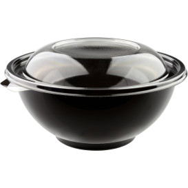 Plastic Bowl PET Black 1150ml Ø18cm (60 Units) 