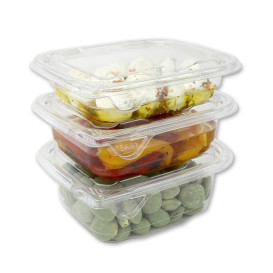 Plastic Deli Container PET Tamper-Evident 375ml 14x12x4cm (84 Units)