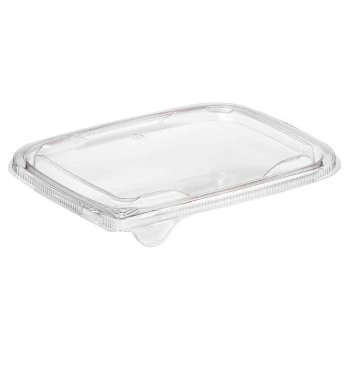 Plastic Lid for Deli Container PET Flat 18x14cm (65 Units) Plastic Lid for Deli Container PET Flat 18x14cm (65 Units)