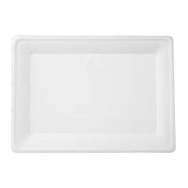 Sugarcane Tray White 20x28 cm (40 Units)