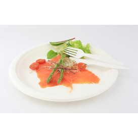 Cornstarch Knife PLA Biodegradable White 16cm (50 Units) 