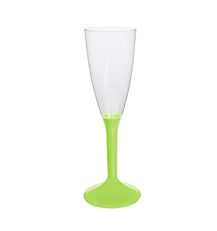 Plastic Stemmed Flute Sparkling Wine Lime Green 120ml 2P (200 Units) Plastic Stemmed Flute Sparkling Wine Lime Green 120ml 2P (200 Units)