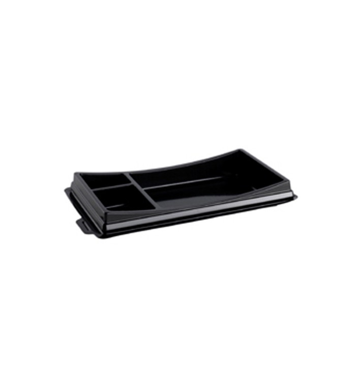 Plastic Sushi Container PET Black 1,99x11,3cm (10 Units) Plastic Sushi Container PET Black 1,99x11,3cm (10 Units)