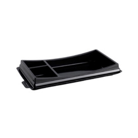 Plastic Sushi Container PET Black 19,9x11,3cm (720 Units)