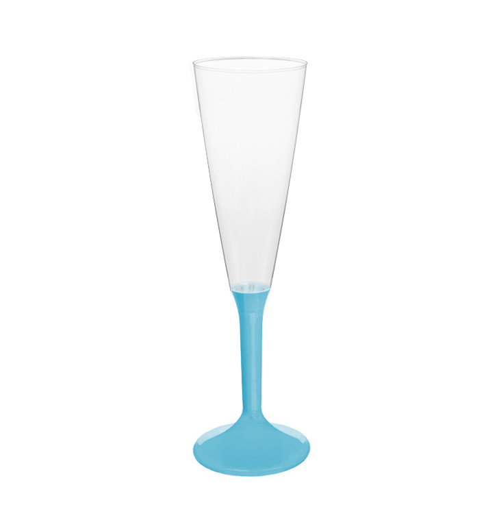 Plastic Stemmed Flute Sparkling Wine Turquoise 160ml 2P (40 Units) Plastic Stemmed Flute Sparkling Wine Turquoise 160ml 2P (40 Units)