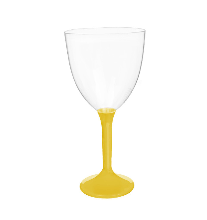 Plastic Stemmed Glass Wine Yellow Removable Stem 300ml (200 Units) Plastic Stemmed Glass Wine Yellow Removable Stem 300ml (200 Units)