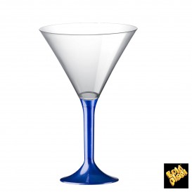 Plastic Stemmed Glass Cocktail Blue Pearl 185ml 2P (40 Units)