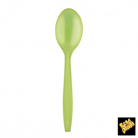 Plastic Spoon PS Premium Lime Green 19cm (1000 Units)