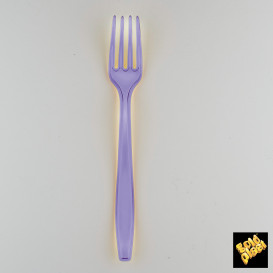 Plastic Fork PS Premium Lilac 19cm (1000 Units)