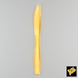 Plastic Knife PS Premium Yellow 19cm (1000 Units)