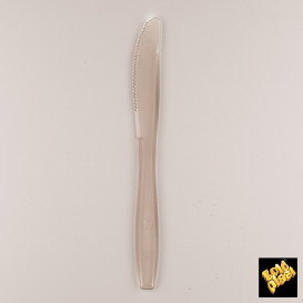 Plastic Knife PS Premium Beige 19cm (1000 Units)