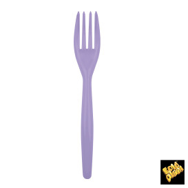 Plastic Fork PS "Easy" Lilac 18cm (500 Units)