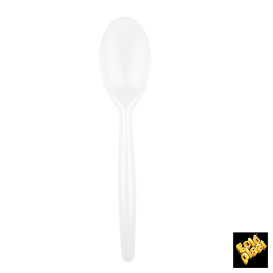 Plastic Spoon PS "Easy" White 18,5 cm (500 Units)