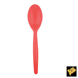 Plastic Spoon PS "Easy" Red 18,5 cm (20 Units) 