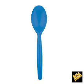 Plastic Spoon PS "Easy" Blue Clear 18,5 cm (20 Units) 