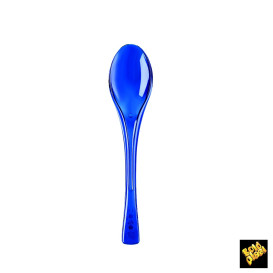 Plastic Spoon PS "Fly" Blue Clear 14,5cm (3000 Units)