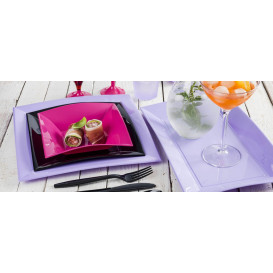 Plastic Tray Microwavable Lilac "Nice" 34,5x23cm (6 Units) 