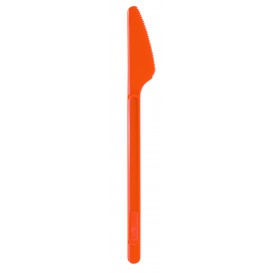 Plastic Knife PS Orange 17,5cm (20 Units) 