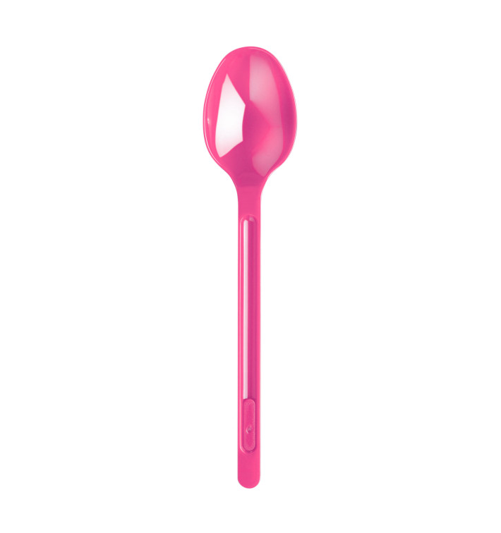 Plastic Spoon PS Fuchsia 17,5cm (20 Units) Plastic Spoon PS Fuchsia 17,5cm (20 Units)