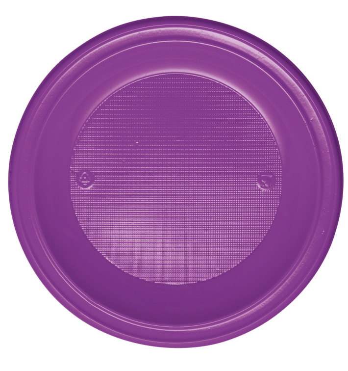 Plastic Plate PS Deep Violet Ø22 cm (30 Units) Plastic Plate PS Deep Violet Ø22 cm (30 Units)