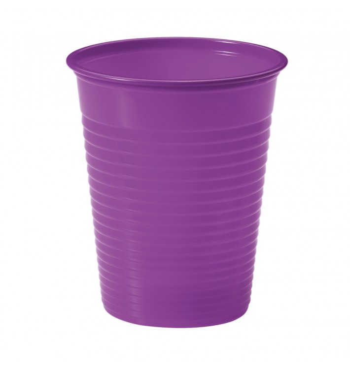 Plastic Cup PS Violet 200ml Ø7cm (50 Units) 