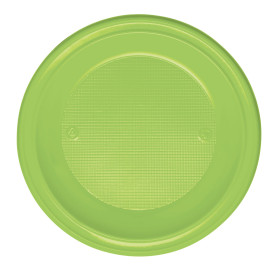 Plastic Plate PS Deep Lime Green Ø22 cm (600 Units)