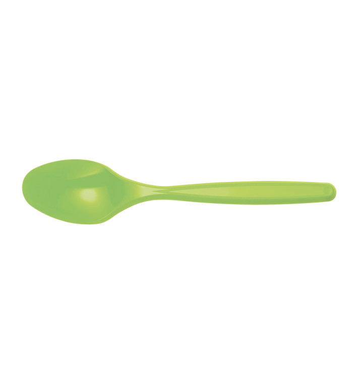 Plastic Teaspoon PS PS Lime Green 12cm (40 Units) Plastic Teaspoon PS PS Lime Green 12cm (40 Units)