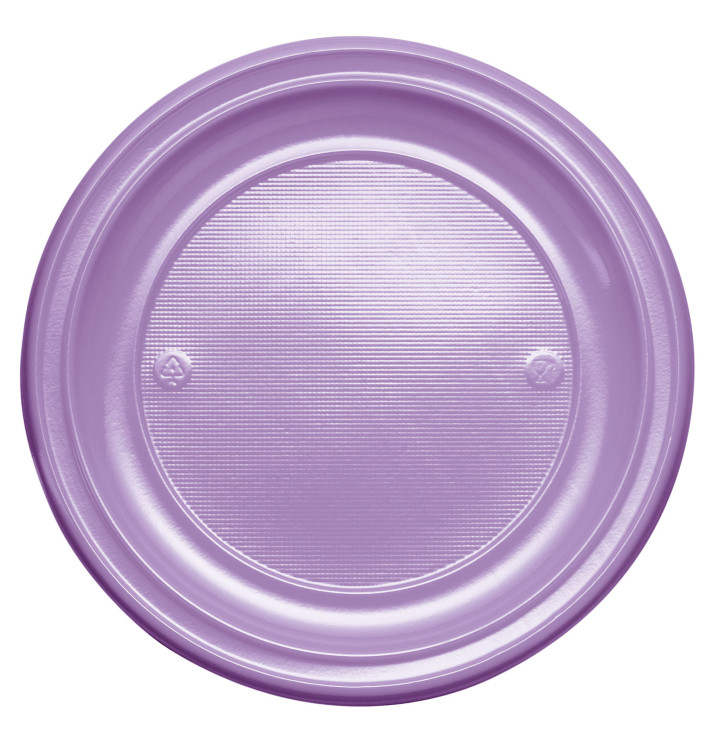 Plastic Plate PS Flat Lilac Ø22 cm (780 Units)