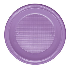 Plastic Plate PS Deep Lilac Ø22 cm (600 Units)