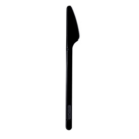 Plastic Knife PS Black 17,5cm (600 Units)