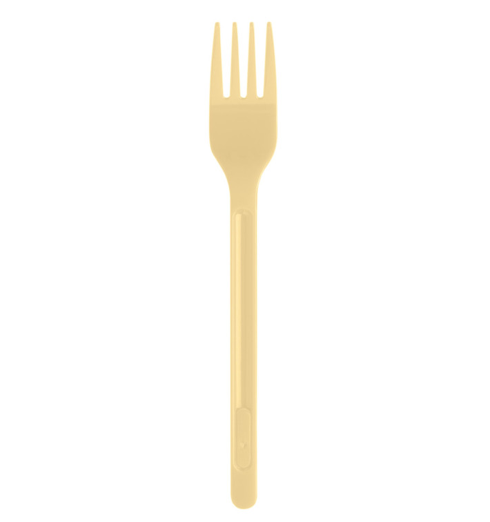 Plastic Fork PS Cream 17,5cm (20 Units) Plastic Fork PS Cream 17,5cm (20 Units)