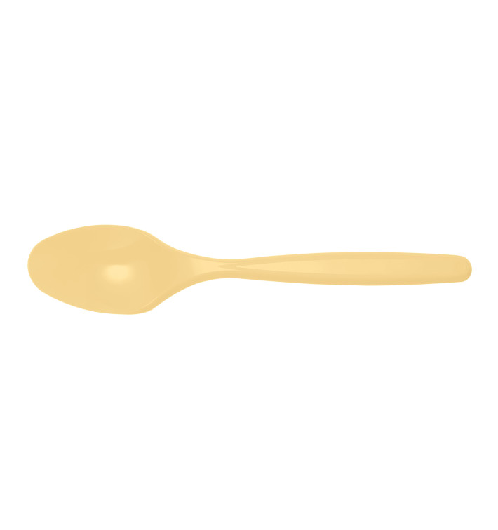 Plastic Teaspoon PS Cream 12cm (40 Units) Plastic Teaspoon PS Cream 12cm (40 Units)