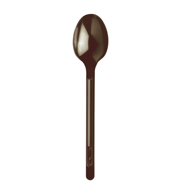 Plastic Spoon PS Chocolate 17,5cm (20 Units) Plastic Spoon PS Chocolate 17,5cm (20 Units)