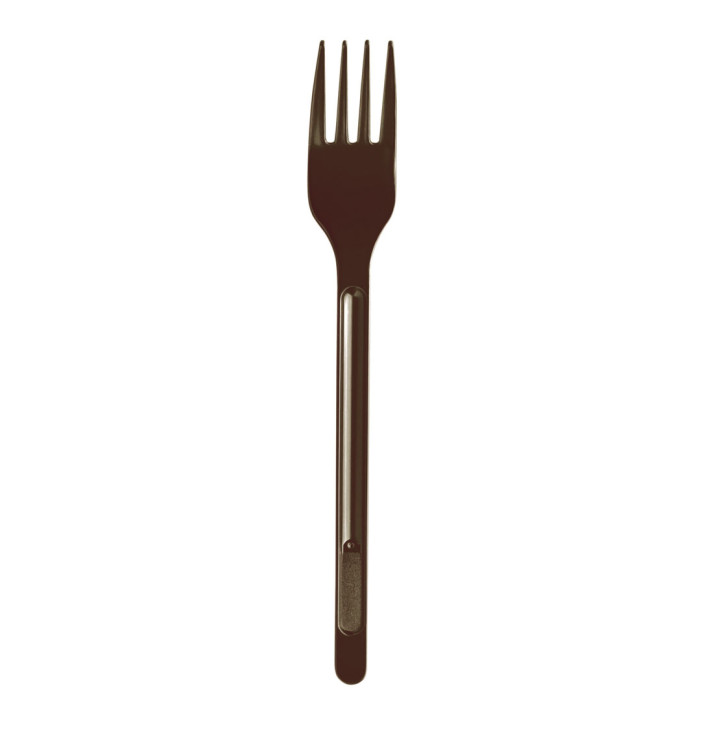 Plastic Fork PS Chocolate 17,5cm (20 Units) Plastic Fork PS Chocolate 17,5cm (20 Units)