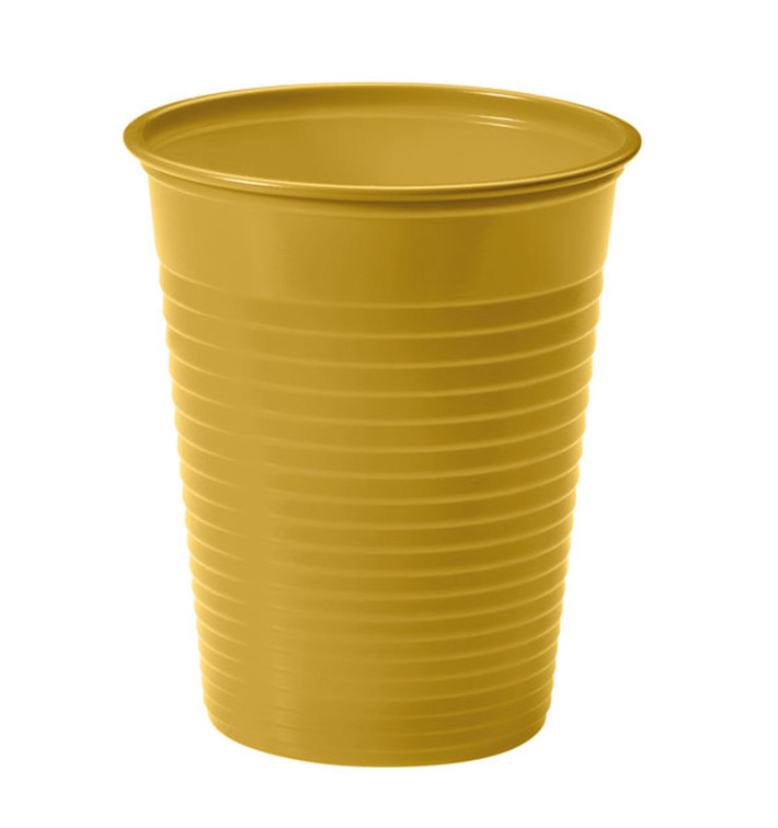 Plastic Cup PS Gold 200ml Ø7cm (50 Units) Plastic Cup PS Gold 200ml Ø7cm (50 Units)