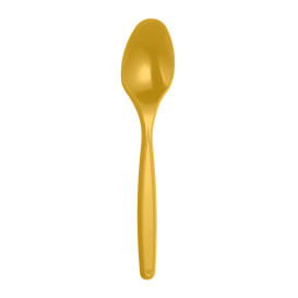 Plastic Teaspoon PS Gold 12cm (40 Units) 