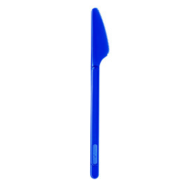 Plastic Knife PS Dark Blue 17,5cm (20 Units) 