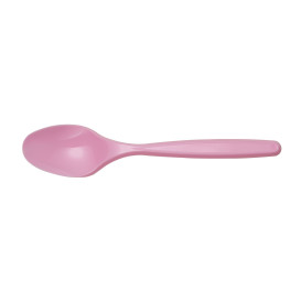 Plastic Teaspoon PS Pink 12cm (40 Units) 