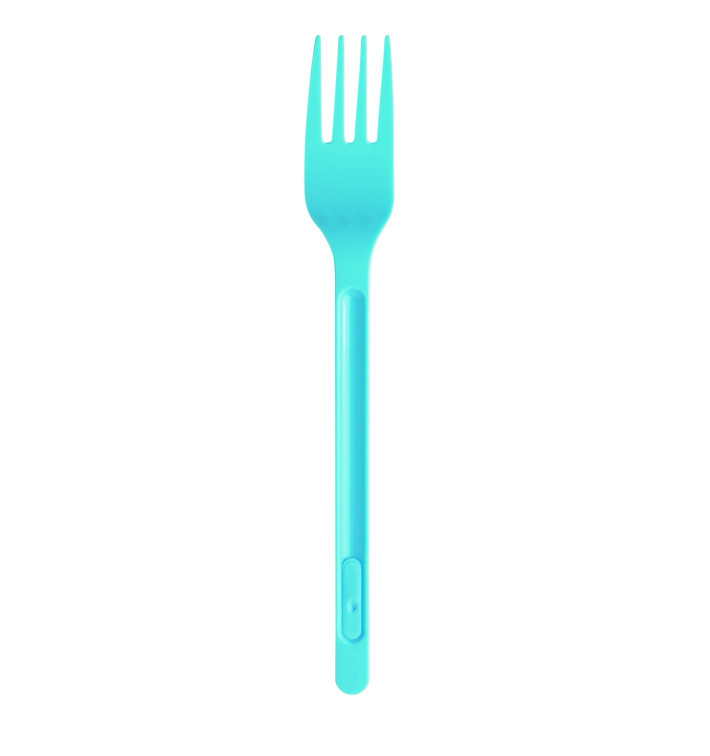 Plastic Fork PS Light Blue 17,5cm (20 Units) Plastic Fork PS Light Blue 17,5cm (20 Units)