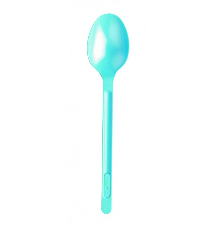 Plastic Spoon PS Light Blue 17,5cm (20 Units) 