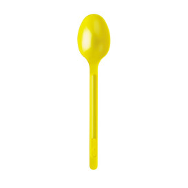 Plastic Spoon PS Yellow 17,5cm (20 Units) 