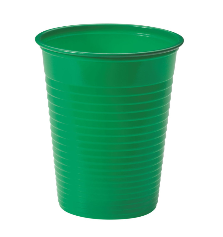 Plastic Cup PS Green 200ml Ø7cm (50 Units) Plastic Cup PS Green 200ml Ø7cm (50 Units)