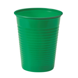 Plastic Cup PS Green 200ml Ø7cm (1500 Units)