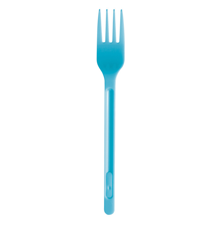 Plastic Fork PS Turquoise 17,5cm (20 Units) Plastic Fork PS Turquoise 17,5cm (20 Units)